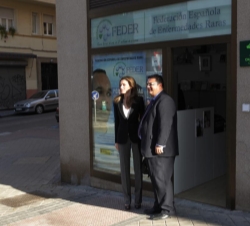 Su Alteza Real la Princesa de Asturias fue recibida a su llegada por el presidente de FEDER, Juan Carrión